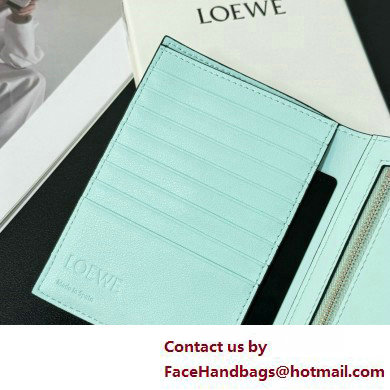 Loewe Medium vertical wallet in soft grained calfskin Creamy