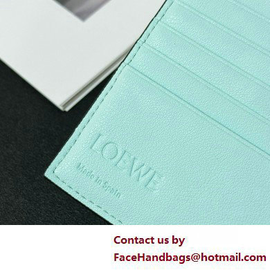 Loewe Medium vertical wallet in soft grained calfskin Creamy