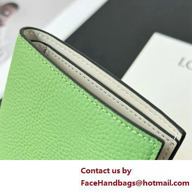 Loewe Medium vertical wallet in soft grained calfskin Green