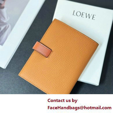 Loewe Medium vertical wallet in soft grained calfskin Khaki