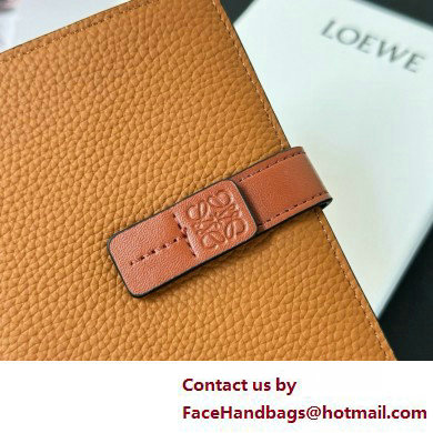 Loewe Medium vertical wallet in soft grained calfskin Khaki