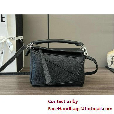 Loewe Mini Puzzle bag in classic calfskin black 2025