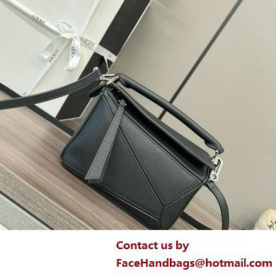 Loewe Mini Puzzle bag in classic calfskin black 2025