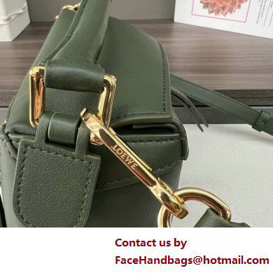 Loewe Mini Puzzle bag in classic calfskin bottle green 2025