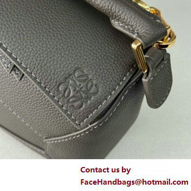 Loewe Mini Puzzle bag in soft grained calfskin dark grey 2025