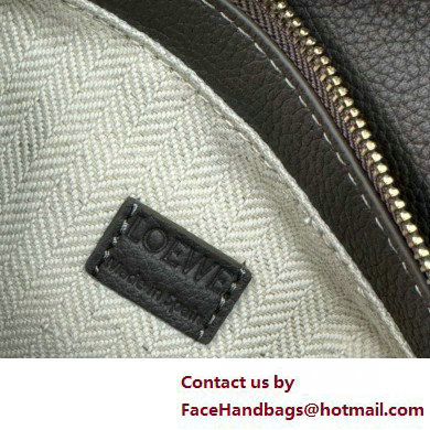 Loewe Mini Puzzle bag in soft grained calfskin dark grey 2025