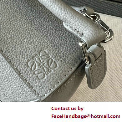 Loewe Mini Puzzle bag in soft grained calfskin pearl gray 2025