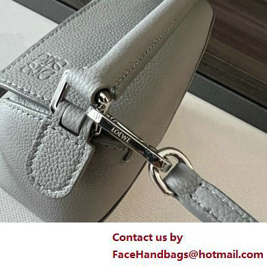 Loewe Mini Puzzle bag in soft grained calfskin pearl gray 2025