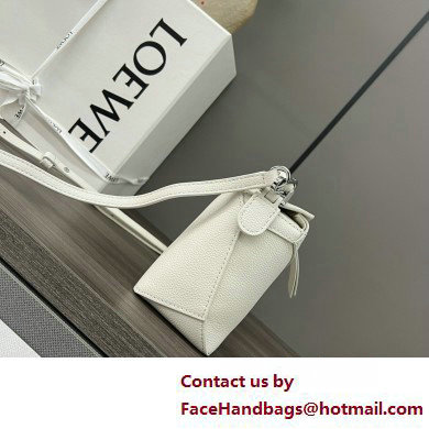 Loewe Mini Puzzle bag in soft grained calfskin white 2025