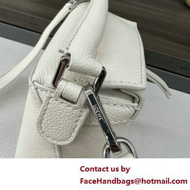 Loewe Mini Puzzle bag in soft grained calfskin white 2025