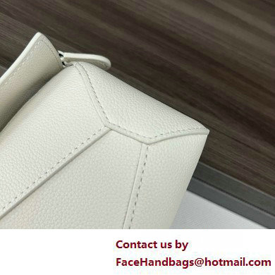 Loewe Mini Puzzle bag in soft grained calfskin white 2025