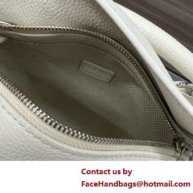 Loewe Mini Puzzle bag in soft grained calfskin white 2025