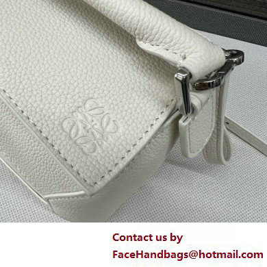 Loewe Mini Puzzle bag in soft grained calfskin white 2025