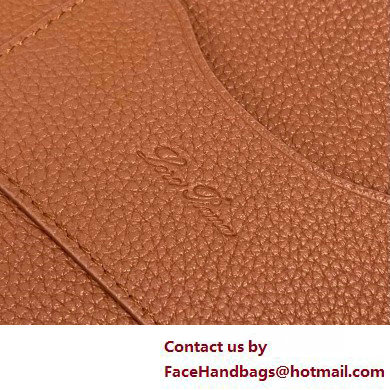 Loro Piana Bale Phone Case in Grained Calfskin Kummel