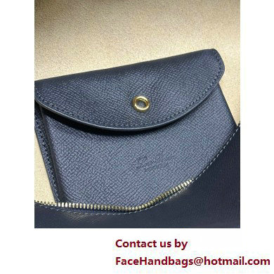 Loro Piana Extra Bag L27 with New lock charms in Grained Calfskin Dark Royal Blue 2025