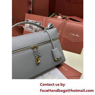 Loro Piana Extra Bag L27 with New lock charms in Grained Calfskin Gray 2025