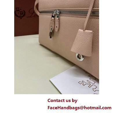 Loro Piana Extra Bag L27 with New lock charms in Grained Calfskin Light Pink 2025