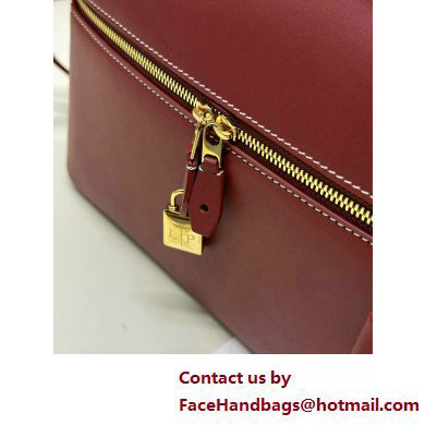 Loro Piana Extra Bag L27 with New lock charms in Smooth Calfskin Burgundy 2025