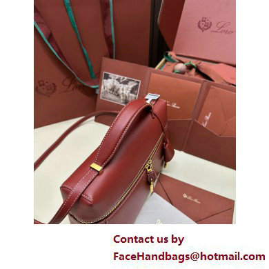 Loro Piana Extra Bag L27 with New lock charms in Smooth Calfskin Burgundy 2025