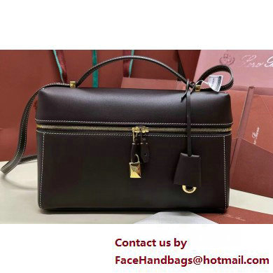 Loro Piana Extra Bag L27 with New lock charms in Smooth Calfskin Coffee 2025 - Click Image to Close