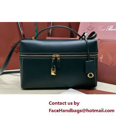 Loro Piana Extra Bag L27 with New lock charms in Smooth Calfskin Dark Green 2025 - Click Image to Close