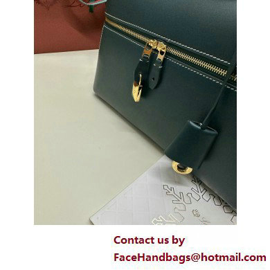 Loro Piana Extra Bag L27 with New lock charms in Smooth Calfskin Dark Green 2025