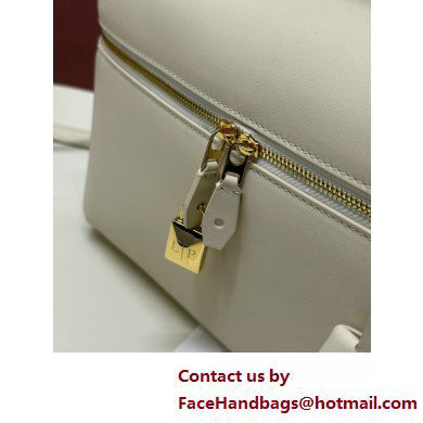 Loro Piana Extra Bag L27 with New lock charms in Smooth Calfskin White 2025