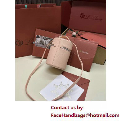 Loro Piana Extra Case Medium Bag in Grained Calfskin Light Pink 2025