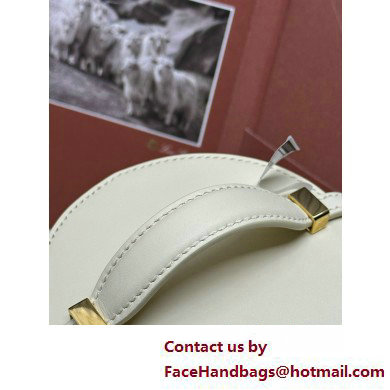 Loro Piana Extra Case Medium Bag in Smooth Calfskin White 2025