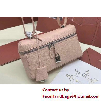 Loro Piana Extra Pocket L19 Pouch with New lock charms in Grained Calfskin Light Pink 2025