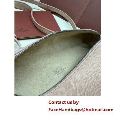 Loro Piana Extra Pocket L19 Pouch with New lock charms in Grained Calfskin Light Pink 2025