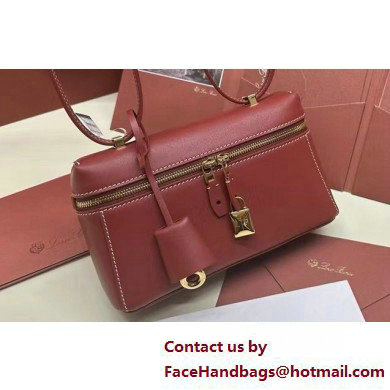 Loro Piana Extra Pocket L19 Pouch with New lock charms in Smooth Calfskin Burgundy 2025 - Click Image to Close