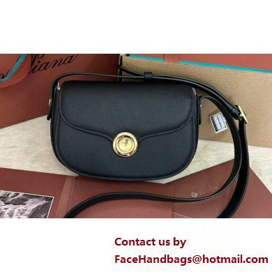 Loro Piana Mini Ghiera bag in Smooth Calfskin Black 2025