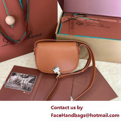 Loro Piana Mini Ghiera bag in Smooth Calfskin Brown 2025