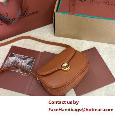 Loro Piana Mini Ghiera bag in Smooth Calfskin Brown 2025