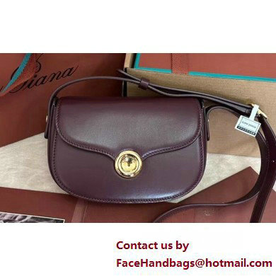 Loro Piana Mini Ghiera bag in Smooth Calfskin Burgundy 2025