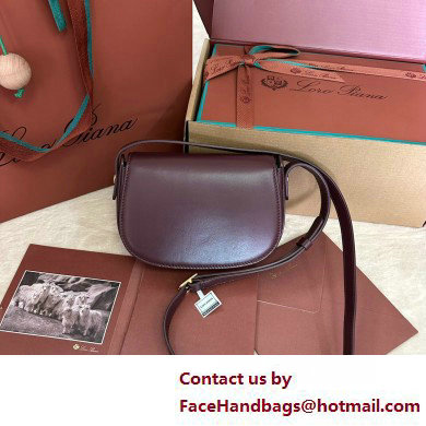 Loro Piana Mini Ghiera bag in Smooth Calfskin Burgundy 2025