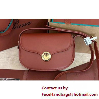 Loro Piana Mini Ghiera bag in Smooth Calfskin Deep Kummel 2025