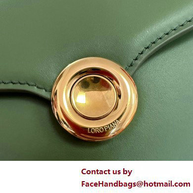 Loro Piana Mini Ghiera bag in Smooth Calfskin Green 2025