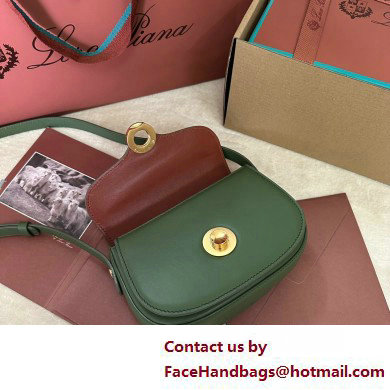 Loro Piana Mini Ghiera bag in Smooth Calfskin Green 2025