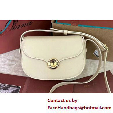 Loro Piana Mini Ghiera bag in Smooth Calfskin White 2025 - Click Image to Close