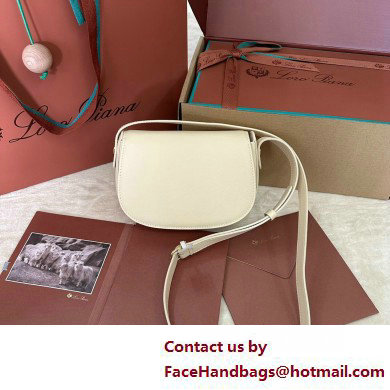 Loro Piana Mini Ghiera bag in Smooth Calfskin White 2025