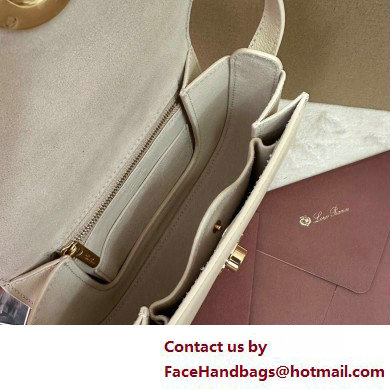 Loro Piana Mini Ghiera bag in Smooth Calfskin White 2025