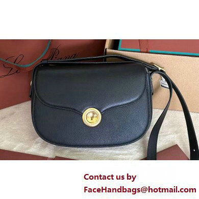 Loro Piana Small Ghiera bag in Smooth Calfskin Black 2025