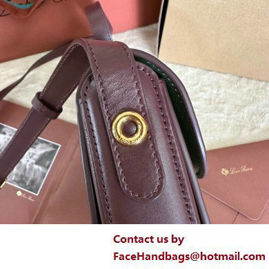 Loro Piana Small Ghiera bag in Smooth Calfskin Burgundy 2025