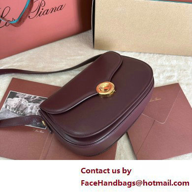 Loro Piana Small Ghiera bag in Smooth Calfskin Burgundy 2025