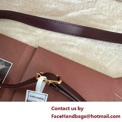 Loro Piana Small Ghiera bag in Smooth Calfskin Burgundy 2025