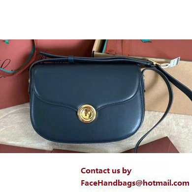 Loro Piana Small Ghiera bag in Smooth Calfskin Dark Blue 2025