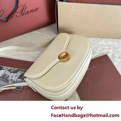 Loro Piana Small Ghiera bag in Smooth Calfskin White 2025