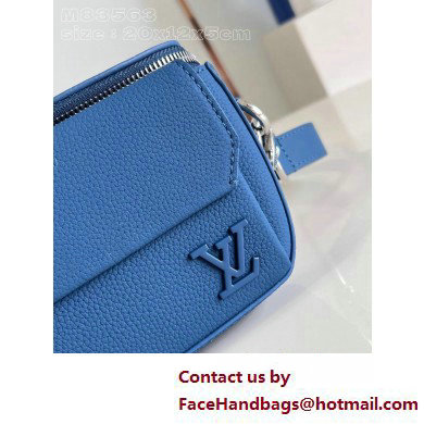 Louis Vuitton Cowhide leather Pilot Wearable Wallet Bag Blue 2025